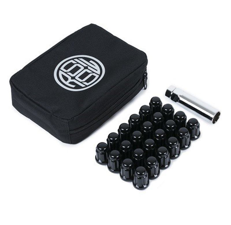 M12X1.25 SIEGE CONIQUE CANNELE NOIR X24